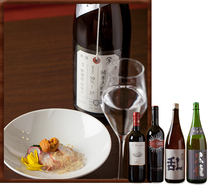 梅田でビストロ料理と共にワインや日本酒を楽しむ